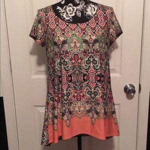 Sunny Leigh Women’s Tunic Blouse multi colored.